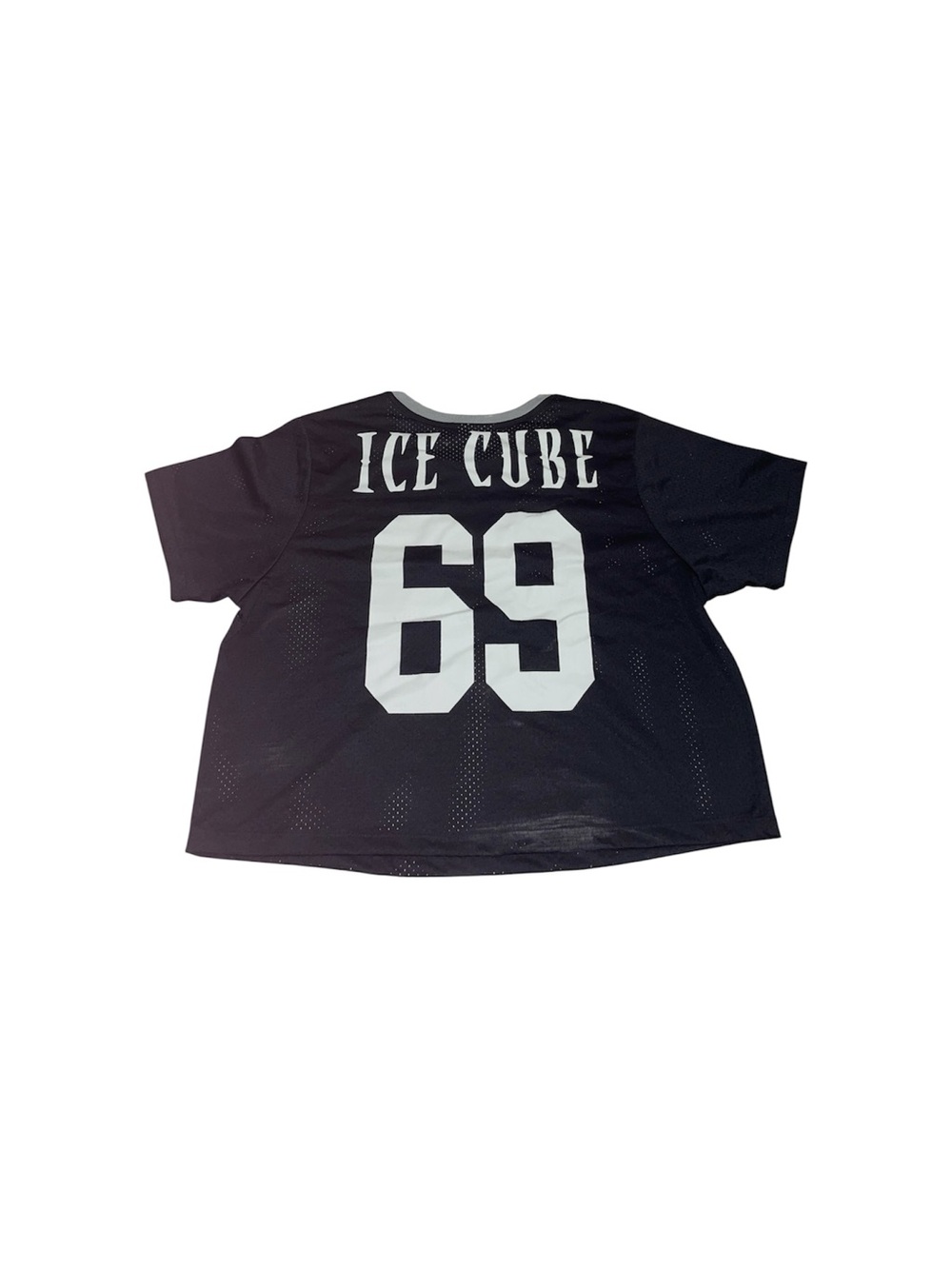 Kids Black Mesh Jersey Top with 'ICE CUBE' and 69 Print